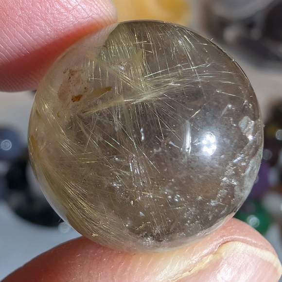 Golden Rutilated Quartz Mini Sphere - Picture 7 of 8